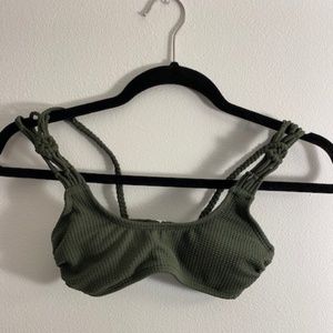 Olive Green Swimsuit Bandeau Top